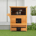 Load image into Gallery viewer, PawHut 3-Story Cat House Feral Cat Shelter, Outdoor Kitten Condo with Raised Floor, Asphalt Roof, Escape Doors, Jumping Platforms, Yellow
