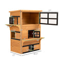 Load image into Gallery viewer, PawHut 3-Story Cat House Feral Cat Shelter, Outdoor Kitten Condo with Raised Floor, Asphalt Roof, Escape Doors, Jumping Platforms, Yellow
