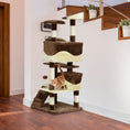 Load image into Gallery viewer, 53" Cat Tree Tower, Large Cat Condo Furniture Multi-Level Activity Center with Scratching Posts, Perches, Ramp, Dangling Balls - Coffee

