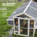 Load image into Gallery viewer, Wooden Chicken Coop, Large Outdoor Hen House with 2 Feeders, 2 Nesting Boxes, 2 Roosting Bars, Ramps, Waterproof Roof, Poultry Cage for 6-8 Chickens, 95" x 69" x 59"
