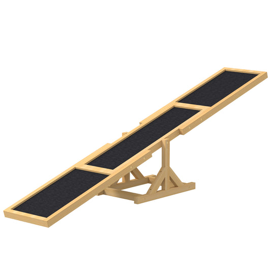 Wood Pet Seesaw Platform Dog Agility Training Equipment Run Game Toy Weather Resistant Pet Supplies Yellow