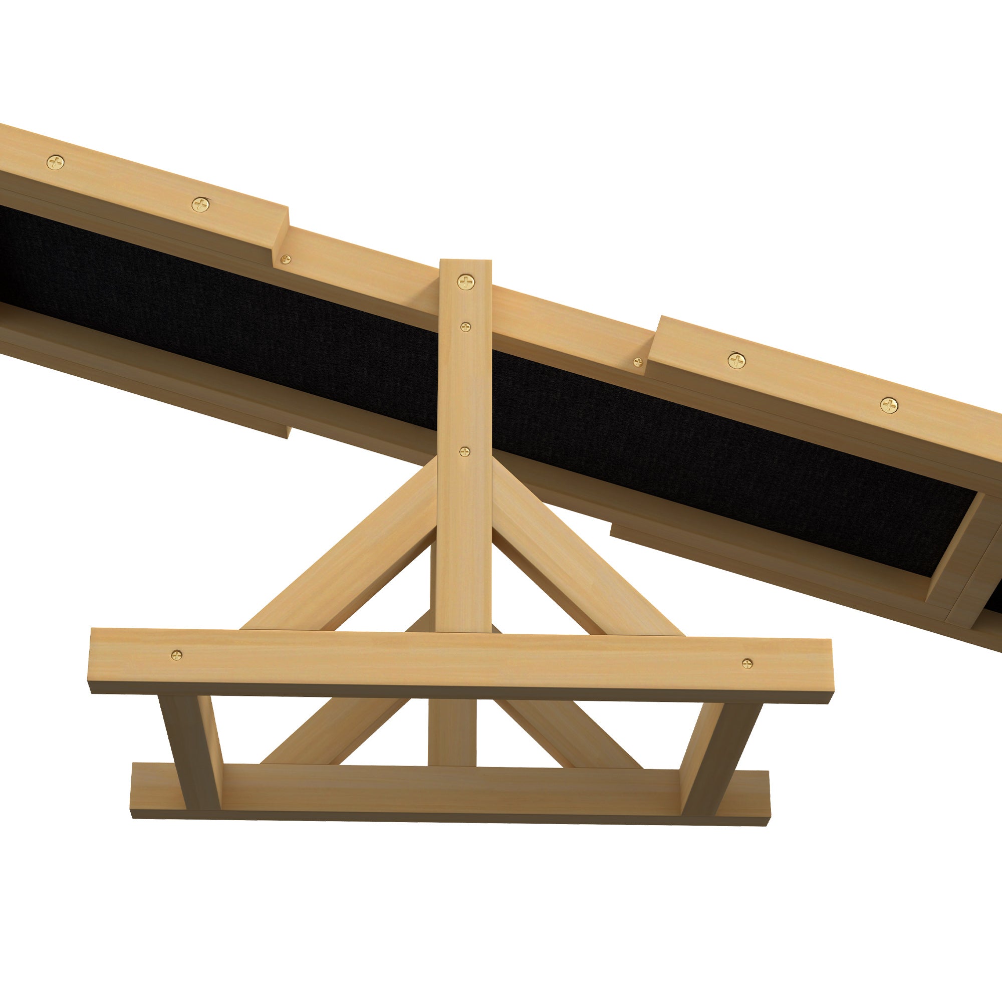 Wood Pet Seesaw Platform Dog Agility Training Equipment Run Game Toy Weather Resistant Pet Supplies Yellow