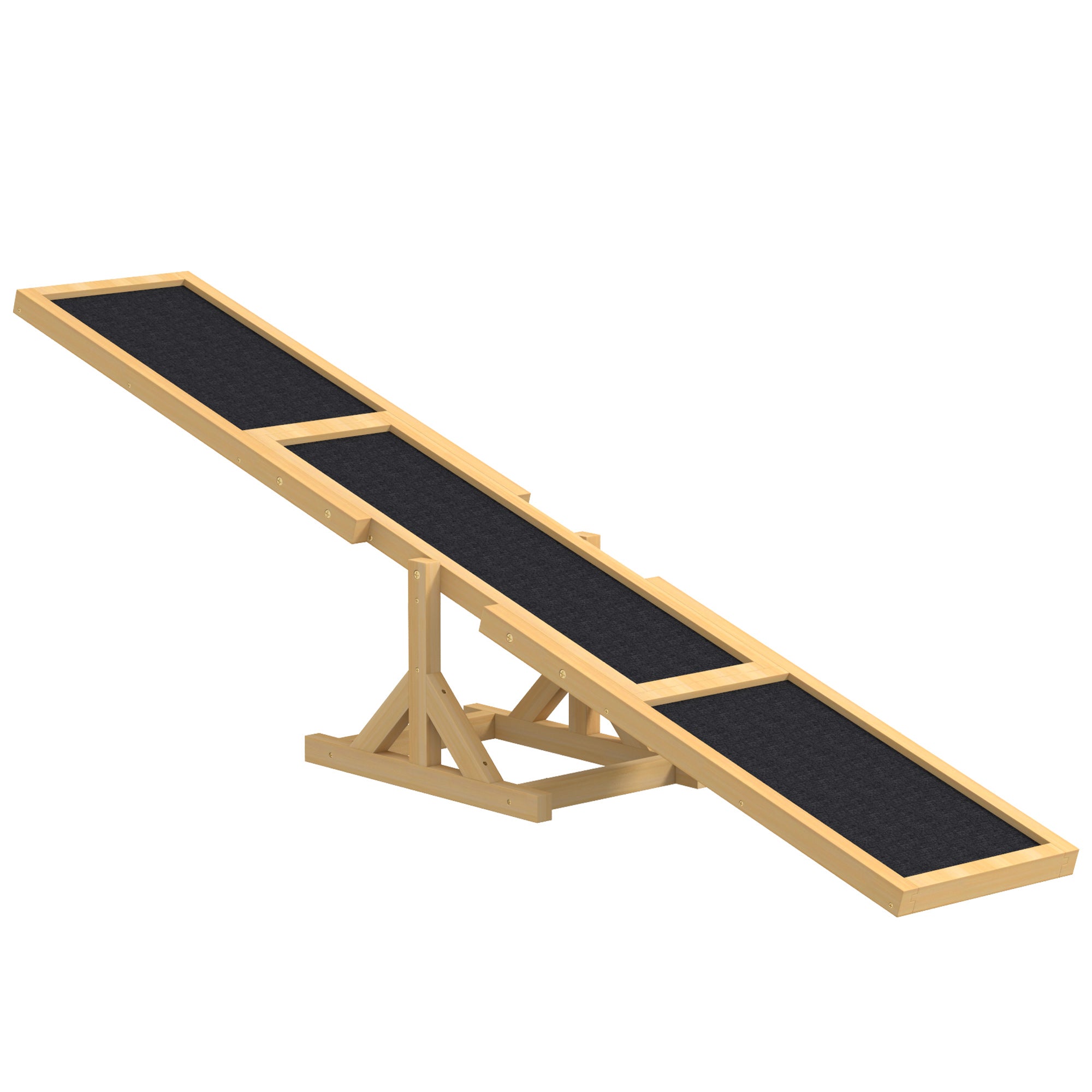 Wood Pet Seesaw Platform Dog Agility Training Equipment Run Game Toy Weather Resistant Pet Supplies Yellow