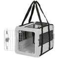 Charger l'image dans la visionneuse de la galerie, Pet Carrier Bag, Soft-Sided Dog Carrier with Bottom Board and Mesh Windows, Foldable Pet Travel Bag for Mini Dogs Under 22 lbs and Cats, Grey
