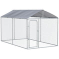 Load image into Gallery viewer, Dog Kennel Outdoor Run Fence with Roof, Steel Lock, Mesh Sidewalls for Backyard & Patio, 13.1' x 7.5' x 7.5'
