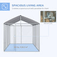 Load image into Gallery viewer, Dog Kennel Outdoor Run Fence with Roof, Steel Lock, Mesh Sidewalls for Backyard & Patio, 13.1' x 7.5' x 7.5'
