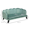 Load image into Gallery viewer, Dog Sofa for Medium, Large Dogs, Shell Shaped Pet Couch Bed with Legs, Cushion, Washable Cover - Green
