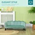 Load image into Gallery viewer, Dog Sofa for Medium, Large Dogs, Shell Shaped Pet Couch Bed with Legs, Cushion, Washable Cover - Green
