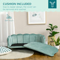 Load image into Gallery viewer, Dog Sofa for Medium, Large Dogs, Shell Shaped Pet Couch Bed with Legs, Cushion, Washable Cover - Green
