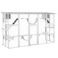 Load image into Gallery viewer, Catio, Large Outdoor Cat Enclosure with Cat Condos, Platforms, Ladders, Doors, Weather-Resistant Roof, Wooden Cat Cage for 1-4 Cats, White
