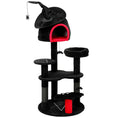 Load image into Gallery viewer, Gothic Cat Tree, 155cm Cat Tower for Indoor Kittens, Multi-Level Stable Kitten Activity Centre with Sisal Scratching Posts, Bed and Condo for Climbing, Playing, Relaxing, Black, Halloween
