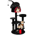 Load image into Gallery viewer, Gothic Cat Tree, 155cm Cat Tower for Indoor Kittens, Multi-Level Stable Kitten Activity Centre with Sisal Scratching Posts, Bed and Condo for Climbing, Playing, Relaxing, Black, Halloween

