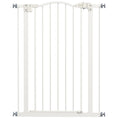 Load image into Gallery viewer, Pressure Fit Dog Stair Gate No Drilling Safety Gate Auto Close for Doorways, Hallways, 74-80cm Adjustable, 94cm Tall, White
