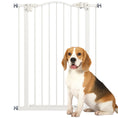 Load image into Gallery viewer, Pressure Fit Dog Stair Gate No Drilling Safety Gate Auto Close for Doorways, Hallways, 74-80cm Adjustable, 94cm Tall, White
