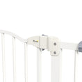 Load image into Gallery viewer, Pressure Fit Dog Stair Gate No Drilling Safety Gate Auto Close for Doorways, Hallways, 74-80cm Adjustable, 94cm Tall, White
