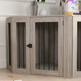 Load image into Gallery viewer, 2 in 1 Dog Crate Furniture, Side Table Dog Kennel with Cushion, Large Door, for Large Dogs - Walnut Brown
