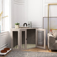 Load image into Gallery viewer, 2 in 1 Dog Crate Furniture, Side Table Dog Kennel with Cushion, Large Door, for Large Dogs - Walnut Brown
