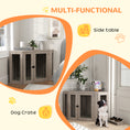 Load image into Gallery viewer, 2 in 1 Dog Crate Furniture, Side Table Dog Kennel with Cushion, Large Door, for Large Dogs - Walnut Brown
