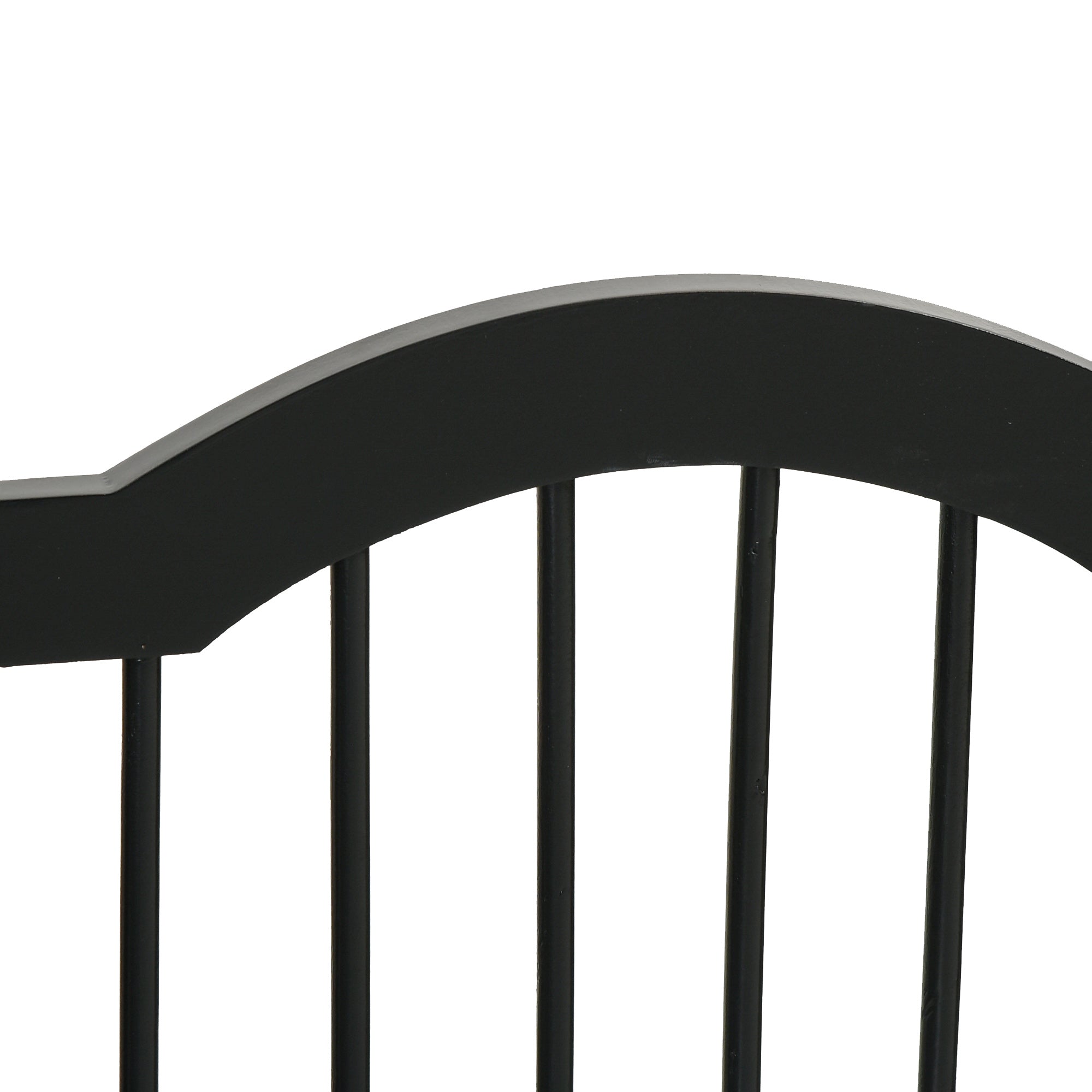 Freestanding Pet Gate Wooden Dog Gate with Support Feet Foldable Pet Fence Safety Barrier for the House Doorway Stairs Black