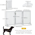 Load image into Gallery viewer, 31.5"H Foldable Dog Gate with Door, 3 Panels Freestanding Pet Gate Barriers Indoor with Support Feet, Puppy Fence for Small Medium Dogs, White
