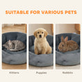 Load image into Gallery viewer, Cat Bed, Reversible Dog Pet Bed for Indoor Cats and Small Dogs, Round Bed with Supportive Bolster, Dark Grey
