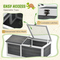 Load image into Gallery viewer, Wooden Tortoise House, Tortoise Table with Hide Shelter Run, Openable Top, Tray, Dark Grey
