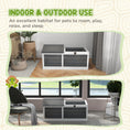 Load image into Gallery viewer, Wooden Tortoise House, Tortoise Table with Hide Shelter Run, Openable Top, Tray, Dark Grey
