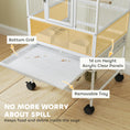Load image into Gallery viewer, Bird Cage, Metal Parrot Cage with Rolling Stand Wheels, Acrylic Viewing Panels, Storage Shelf, Slide-out Tray, Perches, Feeders, for Budgie, Parakeet, Canary, Finch, White, 48 x 46 x 83 cm

