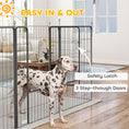 Load image into Gallery viewer, Dog Playpen, 44.5" H 24 Panels 63'L Puppy Playpen Exercise Pen Rust-resistant with Lockable Door for Indoor Outdoor, DIY Shape 220 sq.ft Pet Fence for Small to Large Dogs, for RV Camping Yard

