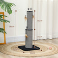 Load image into Gallery viewer, 2 in 1 Cat Scratching Post, 78cm Tall Cat Scratch Post with 3 Toy Feathers, Cat Scratcher Post for Indoor Cats and Kittens, Black
