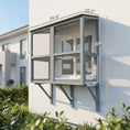 Load image into Gallery viewer, Cat Catio, Expandable Window Box Enclosure for Multiple Indoor Cats, Comfortable Wooden Pet Perch House, All Weather Use, with 2 Doors, for Sunbathing, Napping, Overlooking, 39.4"L
