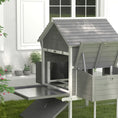 Load image into Gallery viewer, 123" Extra Large Chicken Coop, Wooden Chicken Run with Nesting Boxes, Run, Doors, Tray, Ramp for 4-6 Chickens, Rabbits, Ducks Outdoor Use, Grey
