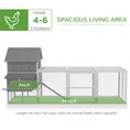 Load image into Gallery viewer, 123" Extra Large Chicken Coop, Wooden Chicken Run with Nesting Boxes, Run, Doors, Tray, Ramp for 4-6 Chickens, Rabbits, Ducks Outdoor Use, Grey
