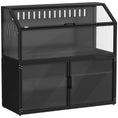 Load image into Gallery viewer, Hamster Cage with Storage Cabinet, Small Animal Cage with Easy View Acrylic Panels and Openable Top, Large Guinea Pig Habitat for Rat, Hedgehog, Gerbil, 41" x 16" x 40" H, Black

