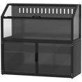 Load image into Gallery viewer, Hamster Cage with Storage Cabinet, Small Animal Cage with Easy View Acrylic Panels and Openable Top, Large Guinea Pig Habitat for Rat, Hedgehog, Gerbil, 41" x 16" x 40" H, Black
