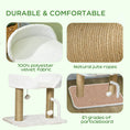 Load image into Gallery viewer, Cat Scratching Post Cat Tree Tower With Bed for Indoor Cats Scratcher Toy Balls 48 x 38 x 42cm - White
