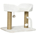 Load image into Gallery viewer, Cat Scratching Post Cat Tree Tower With Bed for Indoor Cats Scratcher Toy Balls 48 x 38 x 42cm - White
