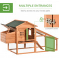 Load image into Gallery viewer, 69" Chicken Coop Wooden Hen House Rabbit Hutch Poultry Cage Pen Outdoor Backyard with Outdoor Run Nesting Box Removable Tray Waterproof Asphalt Roof Lockable Door Yellow
