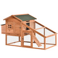 Load image into Gallery viewer, 69" Chicken Coop Wooden Hen House Rabbit Hutch Poultry Cage Pen Outdoor Backyard with Outdoor Run Nesting Box Removable Tray Waterproof Asphalt Roof Lockable Door Yellow
