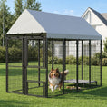 Load image into Gallery viewer, Large Dog Kennel Outdoor with Roof, 3 Doors, Expandable Heavy Duty Dog Kennel Outside Run Enclosure with Secure Lock, Removable Door, for Small Medium Large Pets, Chickens, Ducks, 8' x 4' x 6'
