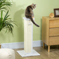 Load image into Gallery viewer, Cat Scratching Post for Indoor Cats, 81cm Cat Scratcher, Vertical Full Scratcher with Natural Sisal Rope, Hanging Ball and Soft Plush, White
