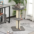Load image into Gallery viewer, 36"H Large Cat Scratching Post for Indoor Cats, Bold Cat Tree Multi-Level Kitty Tower with Sisal Mat Scratch Rope, Cat Bed, Removable Cushion, Perch, Grey
