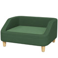 Load image into Gallery viewer, PawHut Dog Sofa Bed, Dog Couch Pet Bed for Small and Medium-Sized Dogs and Cats with Washable Cushion, Anti-Slip Pads, Dark Green
