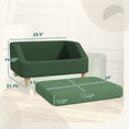 Load image into Gallery viewer, PawHut Dog Sofa Bed, Dog Couch Pet Bed for Small and Medium-Sized Dogs and Cats with Washable Cushion, Anti-Slip Pads, Dark Green
