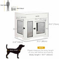Load image into Gallery viewer, 32in Dog Crate Furniture with Cushion, Indoor Pet Kennel End Table with Storage, 2 Doors, for Small Medium Dogs, White
