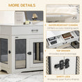 Load image into Gallery viewer, 32in Dog Crate Furniture with Cushion, Indoor Pet Kennel End Table with Storage, 2 Doors, for Small Medium Dogs, White
