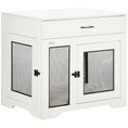 Load image into Gallery viewer, 32in Dog Crate Furniture with Cushion, Indoor Pet Kennel End Table with Storage, 2 Doors, for Small Medium Dogs, White
