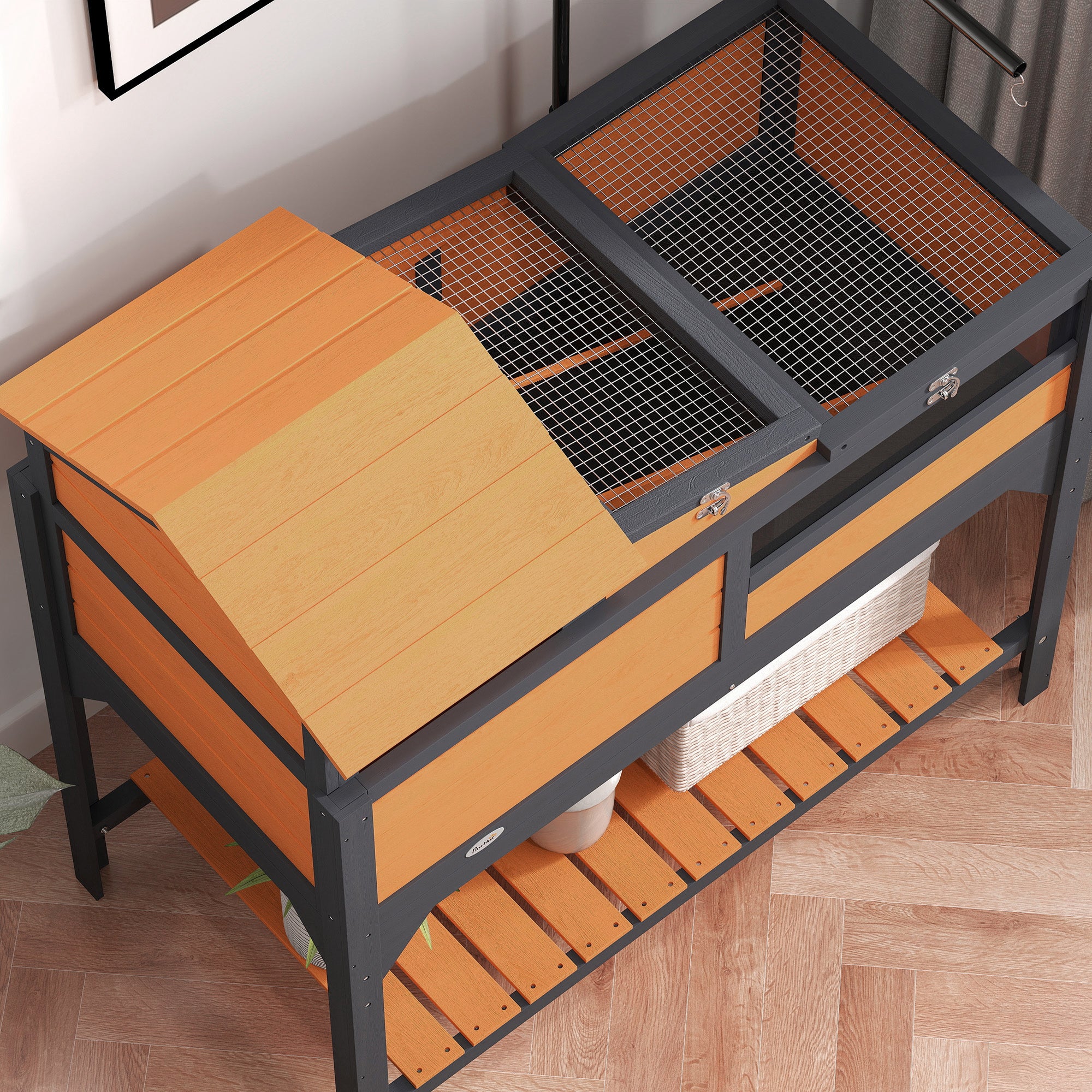 CALMA STORE 38灯 Skelton Tortoise SET PawHut 2-Layer Tortoise Enclosure with Adjustable Lamp & Storage