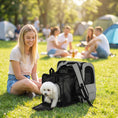 Load image into Gallery viewer, Dog Carrier Backpack Expandable, Breathable Pet Carrier Bag for Small Puppy Cat with Reflective Strip and 5 Pockets, for Travel Hiking Walking Camping, Light Grey
