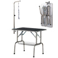 Charger l'image dans la visionneuse de la galerie, 36" Dog Grooming Table with Adjustable Grooming Arm, Foldable Pet Grooming Table for Dogs with Storage Shelf, Noose, Black
